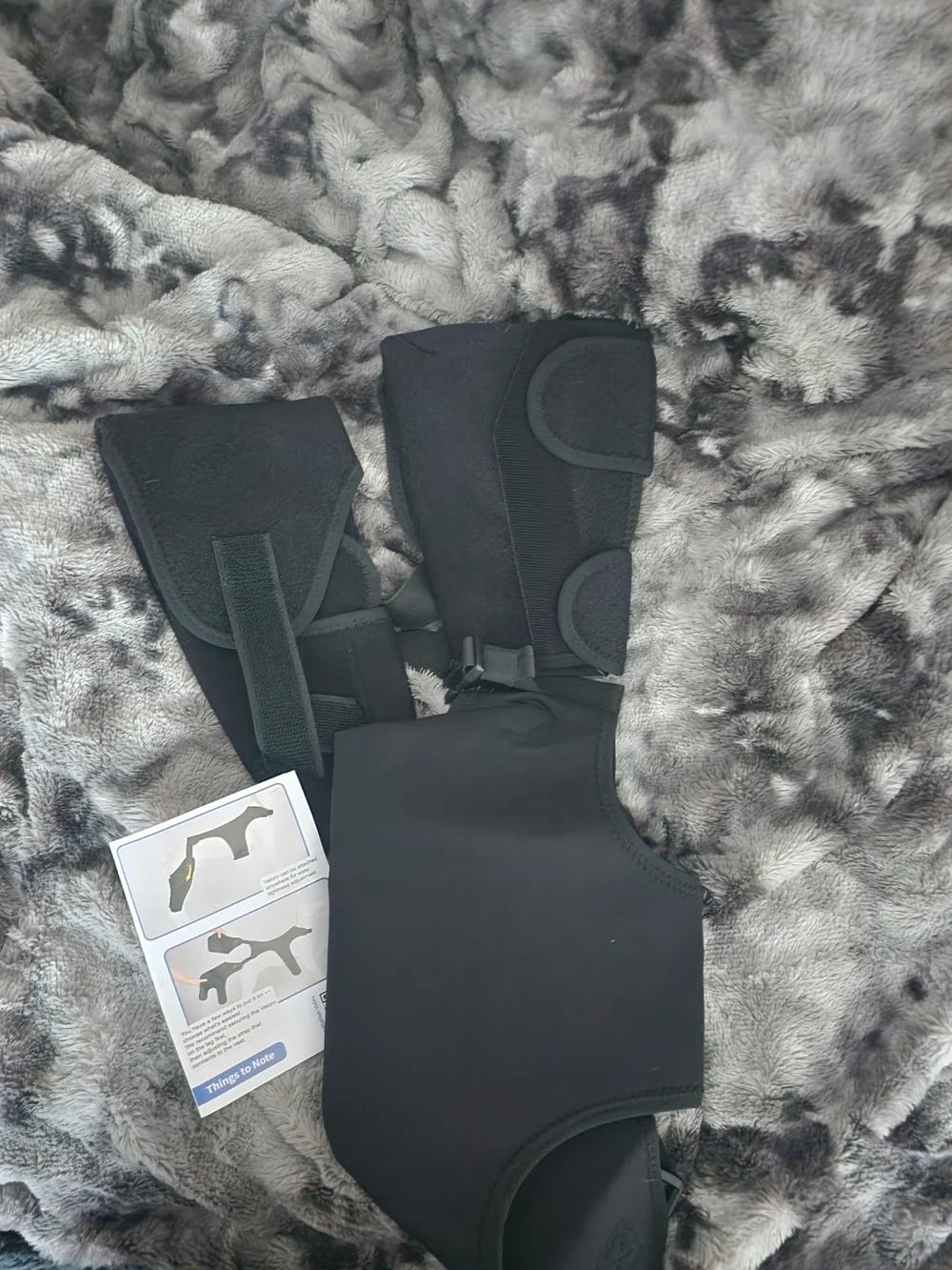 Black XXL Double Leg Support Wrap for Dogs